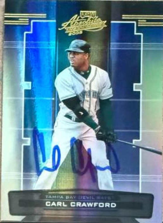 Carl Crawford Autographed 2005 Playoff Absolute Memorabilia #14 