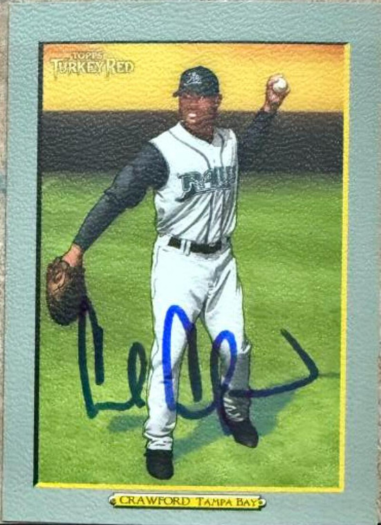 Carl Crawford Autographed 2005 Topps Turkey Red #152 