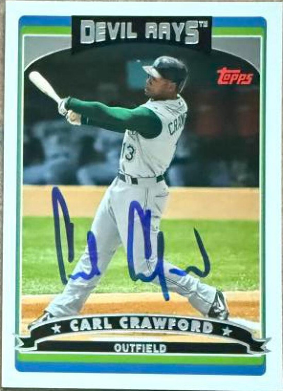 Carl Crawford Autographed 2006 Topps #5