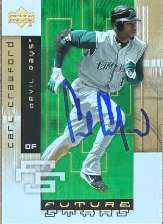 Carl Crawford Autographed 2007 Upper Deck Future Stars #90 