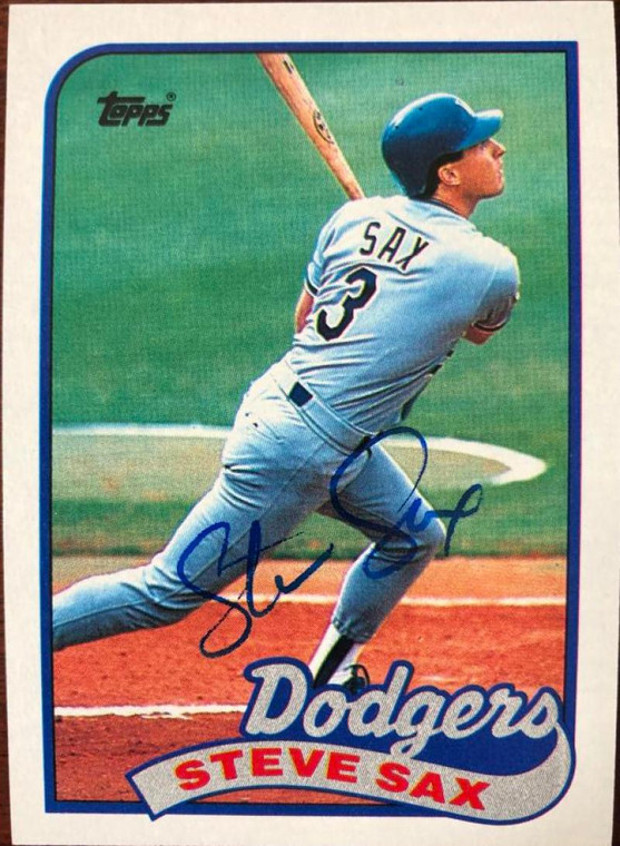 Steve Sax Autographed 1989 Topps #40