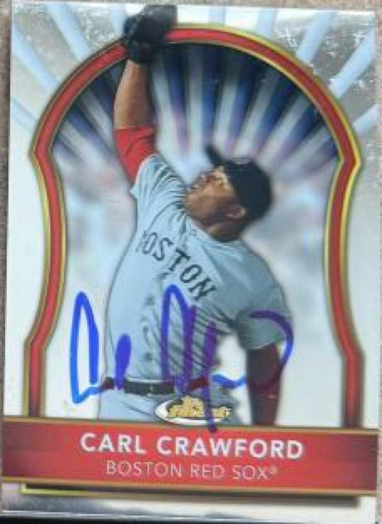Carl Crawford Autographed 2011 Topps Finest #56 