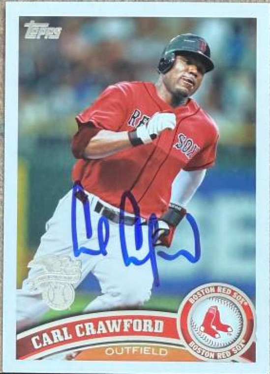 Carl Crawford Autographed 2011 Topps American League All-Stars #AL15 
