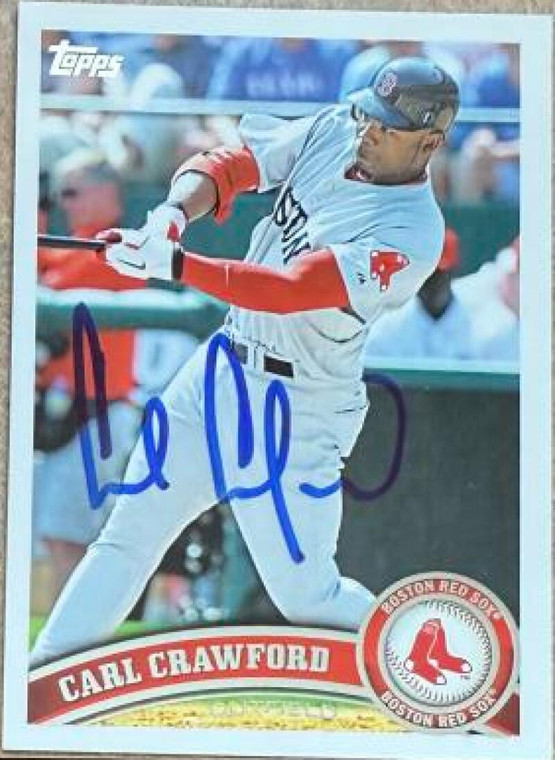 Carl Crawford Autographed 2011 Topps Update #US300 