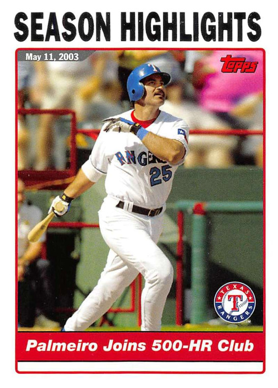 2004 Topps #334 Rafael Palmeiro SH NM-MT Texas Rangers 