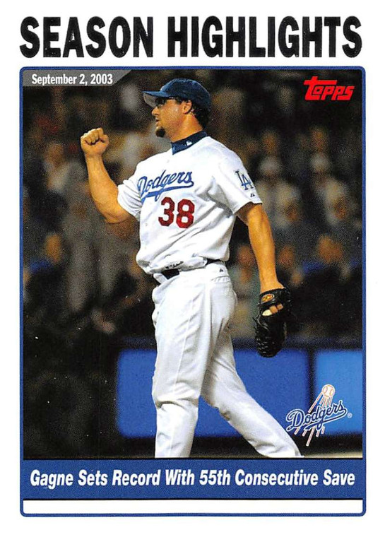 2004 Topps #336 Eric Gagne SH NM-MT Los Angeles Dodgers 