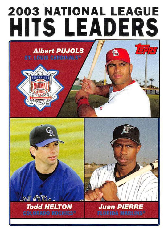 2004 Topps #344 Albert Pujols/Todd Helton/Juan Pierre LL NM-MT St. Louis Cardinals/Colorado Rockies/Florida Marlins 
