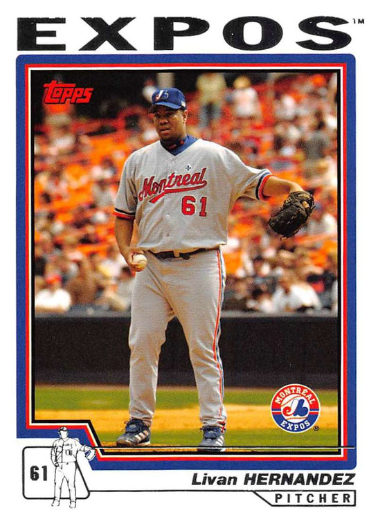 SOLD 175422 2004 Topps #418 Livan Hernandez NM-MT Montreal Expos 
