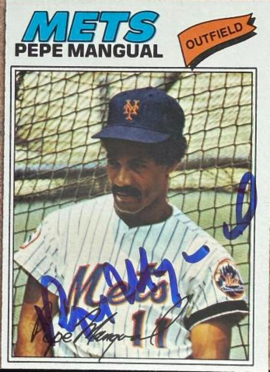 Pepe Mangual Autographed 1977 Topps #552