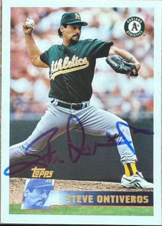 Steve Ontiveros Autographed 1996 Topps #176