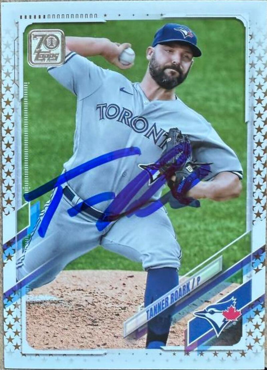Tanner Roark Autographed 2021 Topps - Gold Star #522 