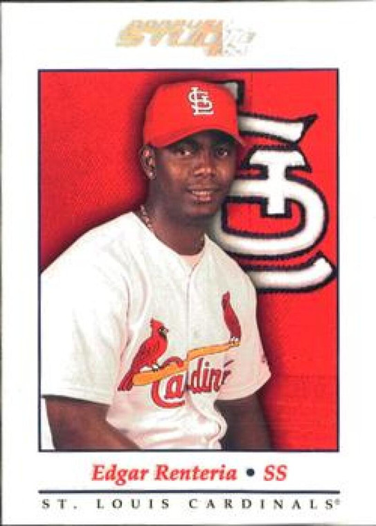 2001 Donruss Studio #122 Edgar Renteria NM-MT  St. Louis Cardinals 