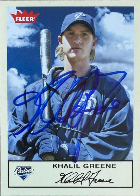 Khalil Greene Autographed 2005 Fleer Tradition #129  