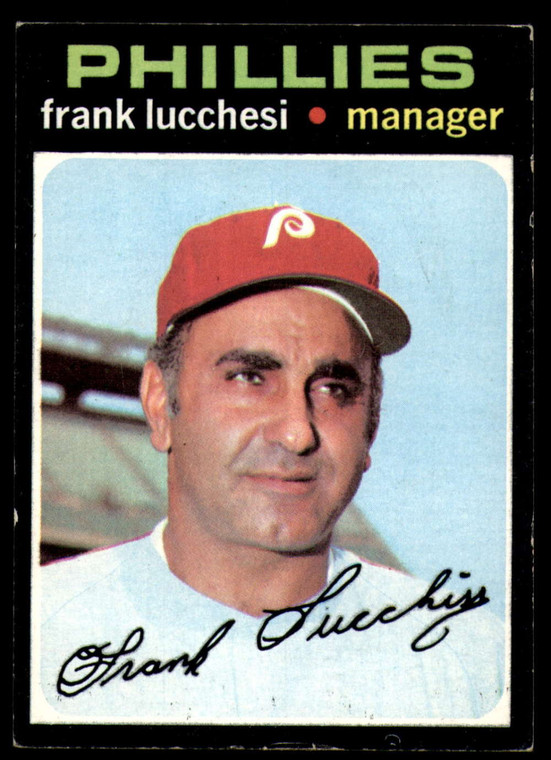 1971 Topps #119 Frank Lucchesi MG VG Philadelphia Phillies 