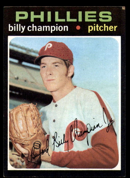 1971 Topps #323 Billy Champion VG Philadelphia Phillies 
