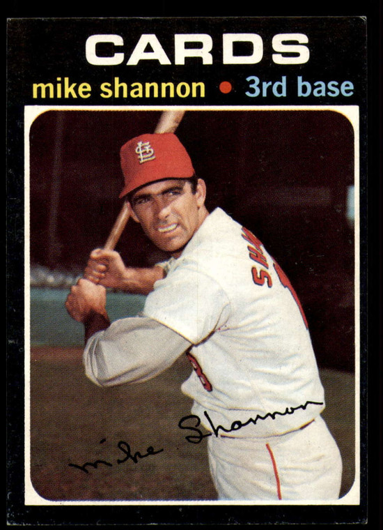1971 Topps #735 Mike Shannon VG SP St. Louis Cardinals 