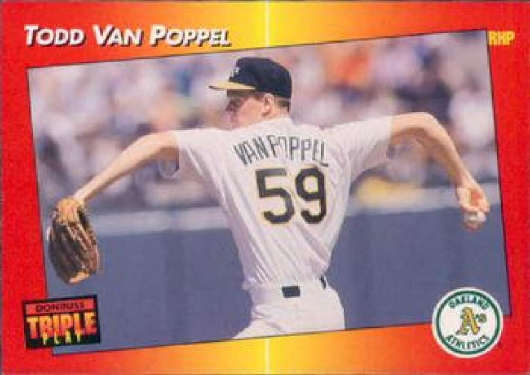 1992 Triple Play #142 Todd Van Poppel VG Oakland Athletics 