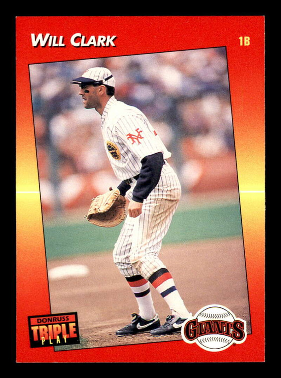 1992 Triple Play #155 Will Clark VG San Francisco Giants 