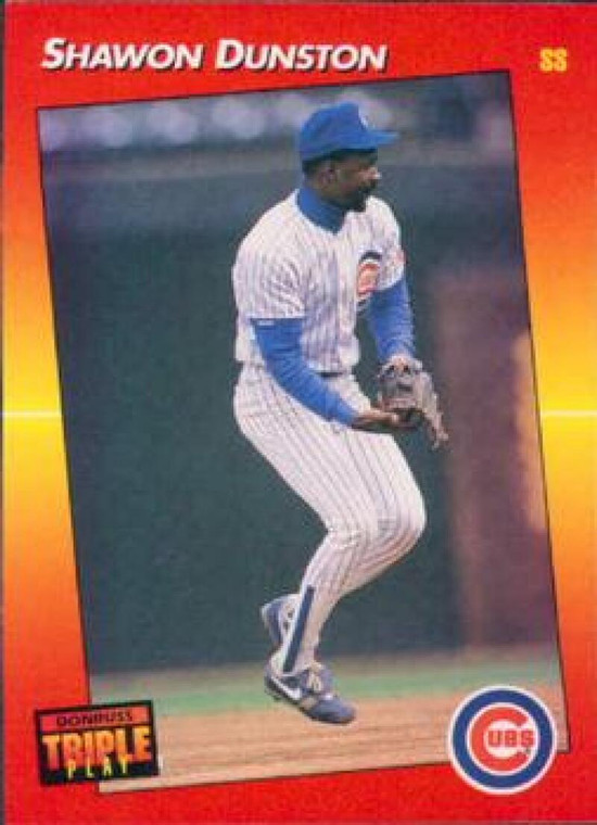 1992 Triple Play #160 Shawon Dunston VG Chicago Cubs 