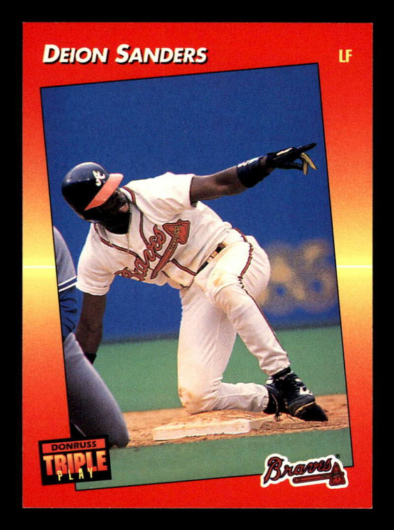 1992 Triple Play #186 Deion Sanders VG Atlanta Braves 