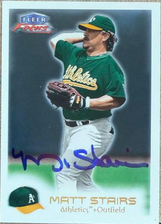 Matt Stairs Autographed 2000 Fleer Focus #200 