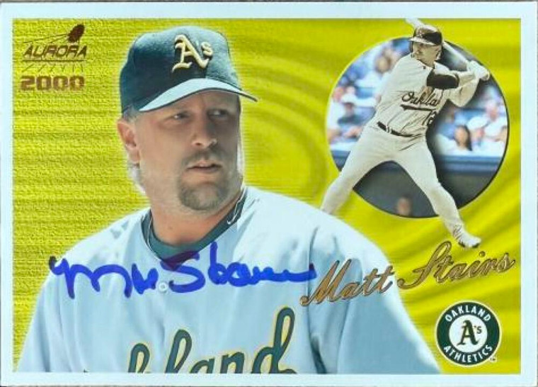 Matt Stairs Autographed 2000 Pacific Aurora #107 