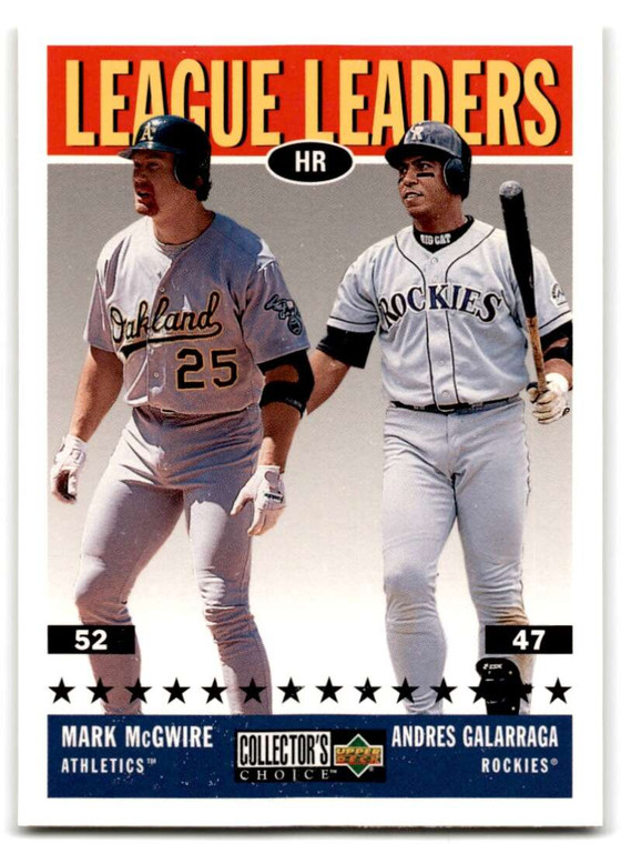 1997 Collector's Choice #57 Andres Galarraga/Mark McGwire LL NM-MT Colorado Rockies/Oakland Athletics 