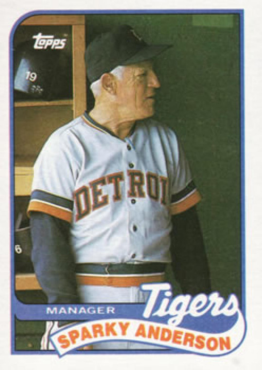 1989 Topps #193 Sparky Anderson UER NM-MT Detroit Tigers 