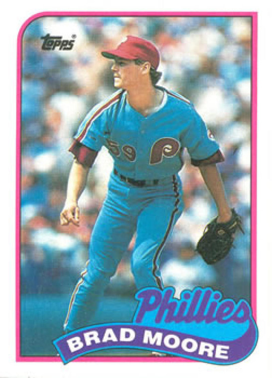 1989 Topps #202 Brad Moore NM-MT RC Rookie Philadelphia Phillies 