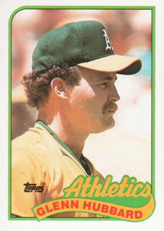 1989 Topps #237 Glenn Hubbard NM-MT Oakland Athletics 