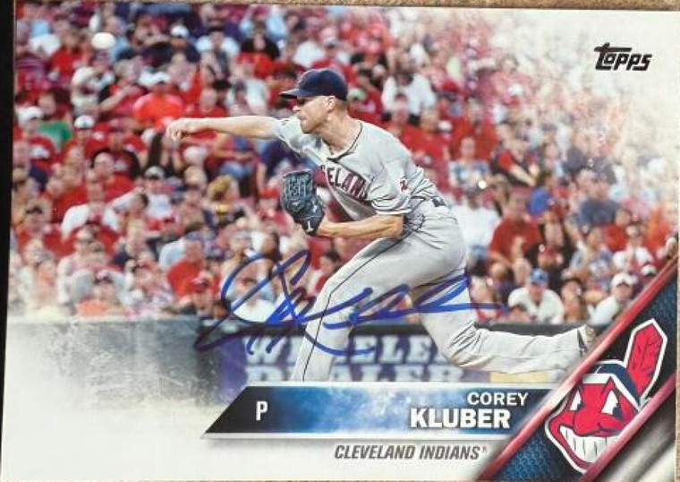 Corey Kluber Autographed 2016 Topps #64