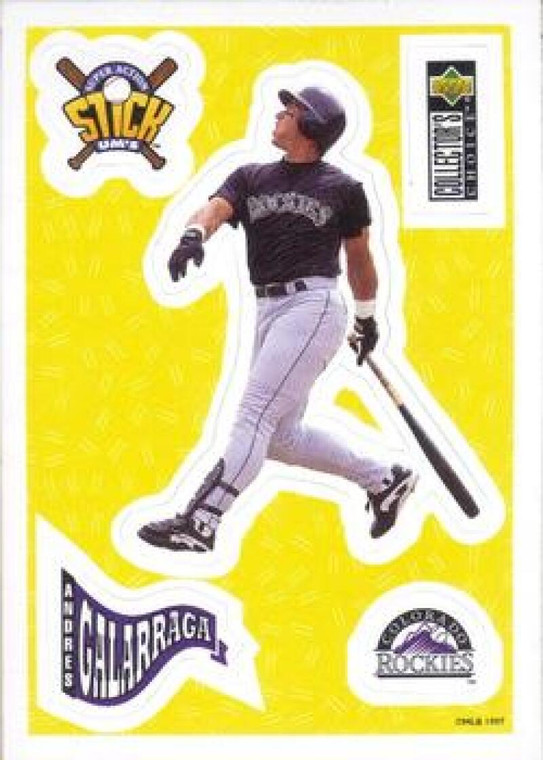 1997 Collector's Choice Stickums #14 Andres Galarraga NM-MT  Colorado Rockies 