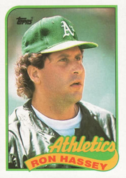 1989 Topps #272 Ron Hassey NM-MT Oakland Athletics 