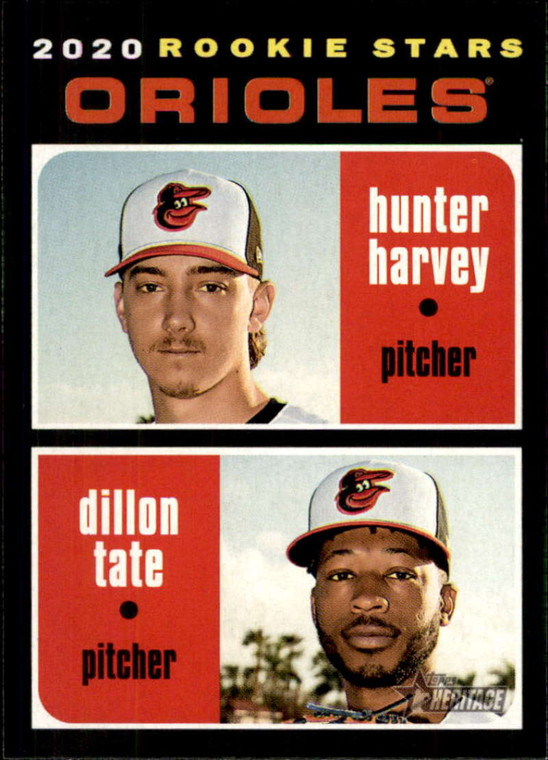 2020 Topps Heritage #362 Dillon Tate/Hunter Harvey NM-MT RC Rookie Baltimore Orioles 