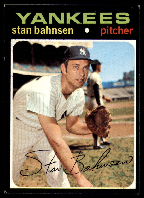 1971 Topps #184 Stan Bahnsen VG New York Yankees 