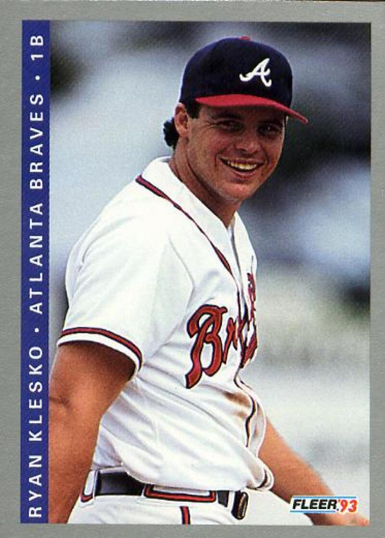 1993 Fleer #6 Ryan Klesko VG Atlanta Braves 