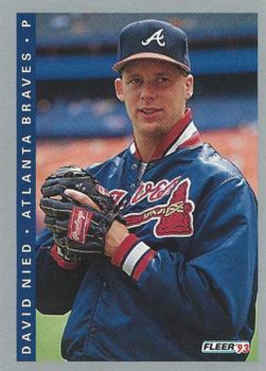 1993 Fleer #9 David Nied VG Atlanta Braves 
