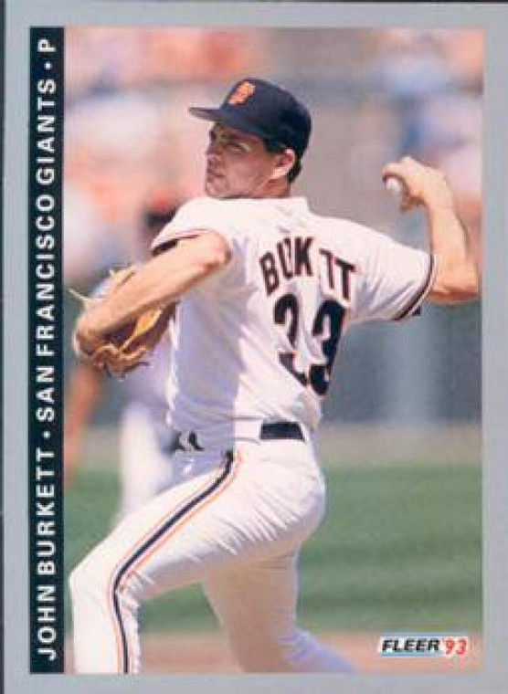 1993 Fleer #153 John Burkett VG San Francisco Giants 