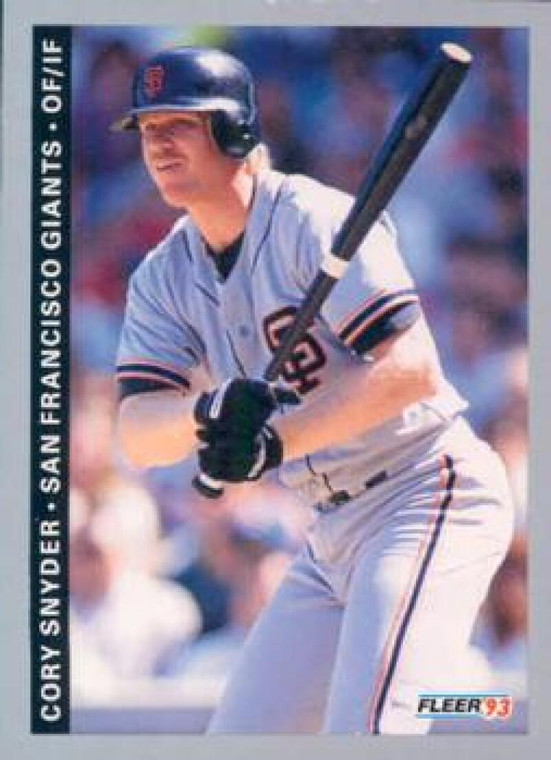 1993 Fleer #160 Cory Snyder VG San Francisco Giants 