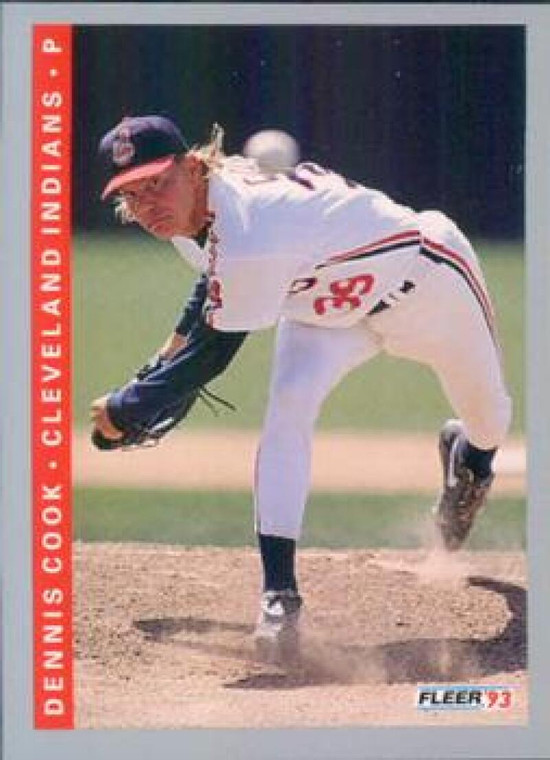 1993 Fleer #214 Dennis Cook VG Cleveland Indians 