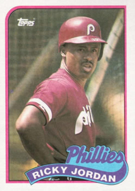 1989 Topps #358 Ricky Jordan NM-MT RC Rookie Philadelphia Phillies 