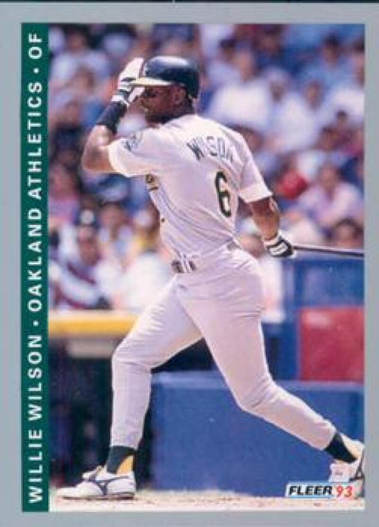 1993 Fleer #302 Willie Wilson VG Oakland Athletics 