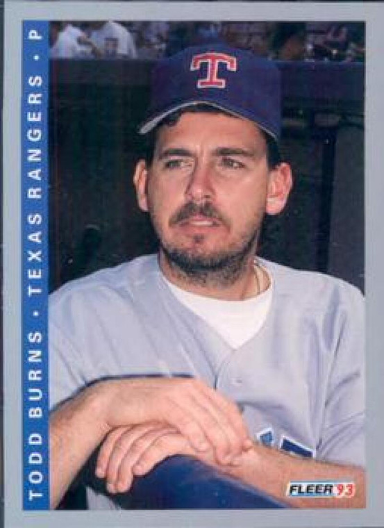 1993 Fleer #318 Todd Burns VG Texas Rangers 