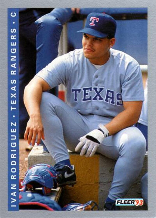 1993 Fleer #327 Ivan Rodriguez VG Texas Rangers 