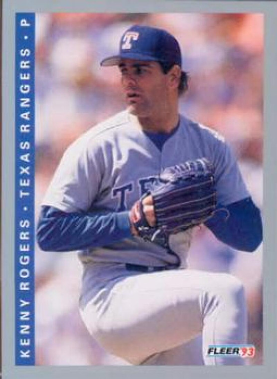 1993 Fleer #328 Kenny Rogers VG Texas Rangers 