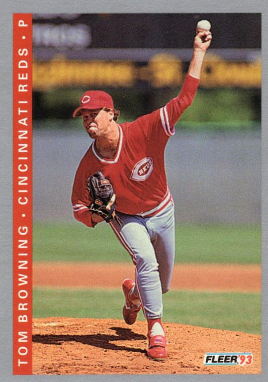 1993 Fleer #387 Tom Browning VG Cincinnati Reds 