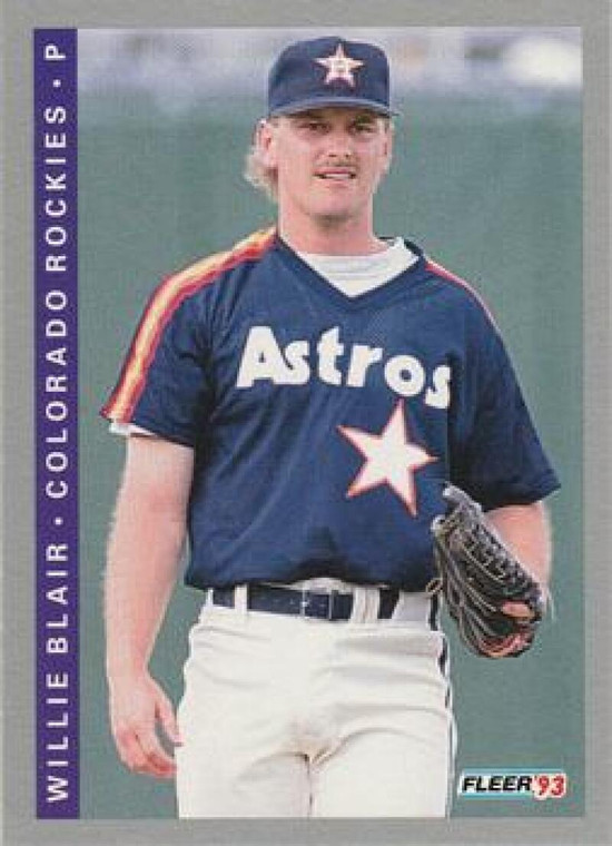 1993 Fleer #404 Willie Blair VG Colorado Rockies 