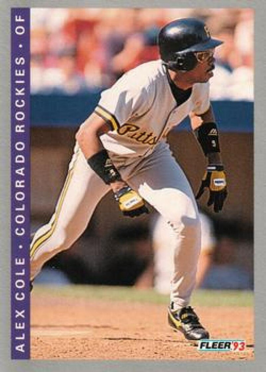 1993 Fleer #408 Alex Cole VG Colorado Rockies 