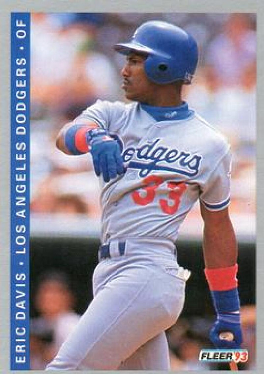 1993 Fleer #445 Eric Davis VG Los Angeles Dodgers 