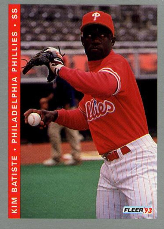 1993 Fleer #485 Kim Batiste VG Philadelphia Phillies 